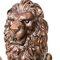 Leones Medici grandes de bronce fundido de finales del siglo XX. Juego de 2, Imagen 5