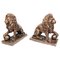 Large Late 20th Century Cast Bronze Medici Lions, Set of 2, Image 1