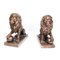 Large Late 20th Century Cast Bronze Medici Lions, Set of 2 2