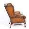 Antique Chippendale Leather Wingback Armchairs, 1920s, Set of 2, Image 6