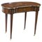 20th Century French Louis Revival Marquetry Kidney Writing Side Table 1