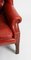 20th Century Red Leather Button Backed Wingback Armchairs, Set of 2 13