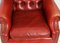 20th Century Red Leather Button Backed Wingback Armchairs, Set of 2, Image 8