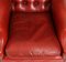 20th Century Red Leather Button Backed Wingback Armchairs, Set of 2 9