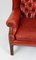 20th Century Red Leather Button Backed Wingback Armchairs, Set of 2, Image 15