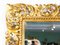 Antiker italienischer Florentiner Spiegel mit vergoldetem Holzrahmen, 19. Jh 4