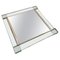 Italian Modern Heavy Glass & Silver Plated Tray, 1980s, Image 1