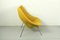 Vintage Oyster Lounge Chair in Yellow Boucle Fabric by Pierre Paulin for Artifort, Image 4