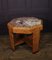 French Art Deco Side Table With Marble Top in Sycamore 7