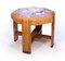 French Art Deco Side Table With Marble Top in Sycamore 2