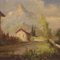 Italian Landscape, 20th-Century, Oil on Board, Framed 12