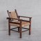 Art Deco French Cord & Oak Armchair in the style of Charles Dudouyt 9