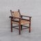 Art Deco French Cord & Oak Armchair in the style of Charles Dudouyt, Image 1