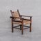 Art Deco French Cord & Oak Armchair in the style of Charles Dudouyt 14