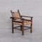 Art Deco French Cord & Oak Armchair in the style of Charles Dudouyt, Image 14