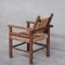 Art Deco French Cord & Oak Armchair in the style of Charles Dudouyt 6