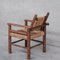 Art Deco French Cord & Oak Armchair in the style of Charles Dudouyt, Image 6