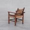 Art Deco French Cord & Oak Armchair in the style of Charles Dudouyt, Image 3