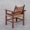 Art Deco French Cord & Oak Armchair in the style of Charles Dudouyt 7