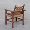 Art Deco French Cord & Oak Armchair in the style of Charles Dudouyt, Image 7