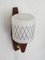 Scandinavian Sconce in Teak and Opaline Glass 5