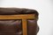 Vintage Mid-Century Scandinavian Modern Brown Leather Swivel Chair & Ottoman from Göte Möbler, 1960s, Set of 2, Image 3