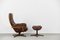 Vintage Mid-Century Scandinavian Modern Brown Leather Swivel Chair & Ottoman from Göte Möbler, 1960s, Set of 2 4