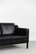 Vintage Mid-Century Scandinavian Modern Black Leather Sofa from Stouby, 1980s 5
