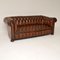 Antique Deep Buttoned Leather Chesterfield Sofa, Image 1