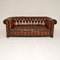 Antique Deep Buttoned Leather Chesterfield Sofa, Image 2