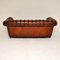 Antique Deep Buttoned Leather Chesterfield Sofa 10