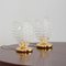 Italian Brass and Murano Glass Leaf Shaped Table Lamps Attributed to Novaresi, Set of 2 2