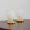 Italian Brass and Murano Glass Leaf Shaped Table Lamps Attributed to Novaresi, Set of 2, Image 2