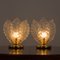 Italian Brass and Murano Glass Leaf Shaped Table Lamps Attributed to Novaresi, Set of 2, Image 3
