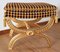 Neoclassical Style Pouf in Hand Carved Wood 1