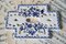 French Terre de Fer Asparagus Platter with Delft Pattern, 1880-1900 4