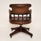 Vintage Leather Swivel Desk Chair 8