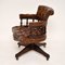 Vintage Leather Swivel Desk Chair 3