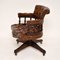 Vintage Leather Swivel Desk Chair, Image 3