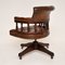Vintage Leather Swivel Desk Chair, Image 9