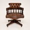 Vintage Leather Swivel Desk Chair, Image 2