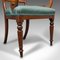 Antiker englischer Schreibtischstuhl mit Rollen, 1820er 11