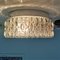 Small Portuguese Clear Round Glass Ceiling lamp, 1970s 4