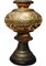 Early 20th Century Middle Eastern Handmade Art Brass Decorative Table Lamp with Pierced Detailing on Wooden Base 2