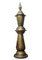 Early 20th Century Middle Eastern Handmade Art Brass Decorative Table Lamp with Pierced Detailing on Wooden Base, Image 3