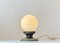 Scandinavian Art Deco Bronze and White Glass Table Lamp 1