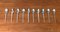 Mid-Century Danish Minimalist Metal Spoons, 1960s, Set of 10 25