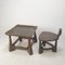 Mesa y silla Mid-Century de madera, años 50. Juego de 2, Imagen 9