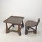 Mid-Century Wooden Chair & Table, 1950s, Set of 2 9