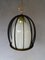 Italian White Opaline Glass Cage Ceiling Lamp, 1950s, Image 4